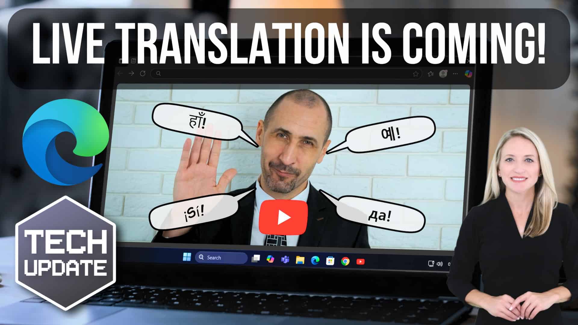 AI audio translation previews in Microsoft Edge
